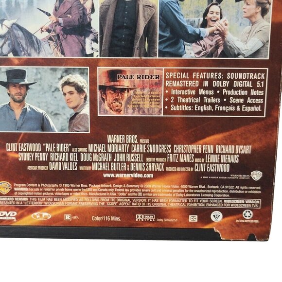 Pale Rider DVD 1997 Clint Eastwood WORKING - Picture 3 of 7
